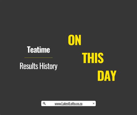 UK49s Teatime Results History 2024 .